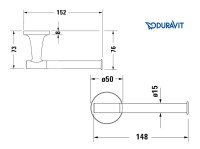 MEDIDAS PORTARROLLOS SIN TAPA STARCK T DURAVIT